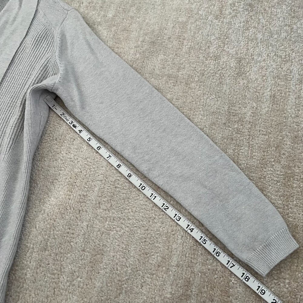 Cyrus Open Front Gray Cardigan Sweater L - Picture 7 of 12
